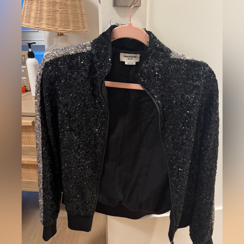 Zadig & Voltaire sequin bomber jacket